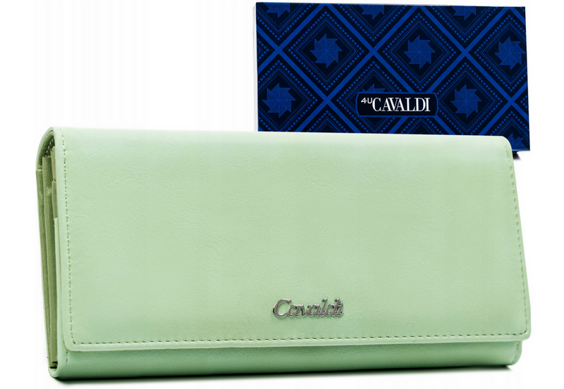 Portofel dama din piele Cavaldi PTR-GD20-DNM-7786 LIMON
